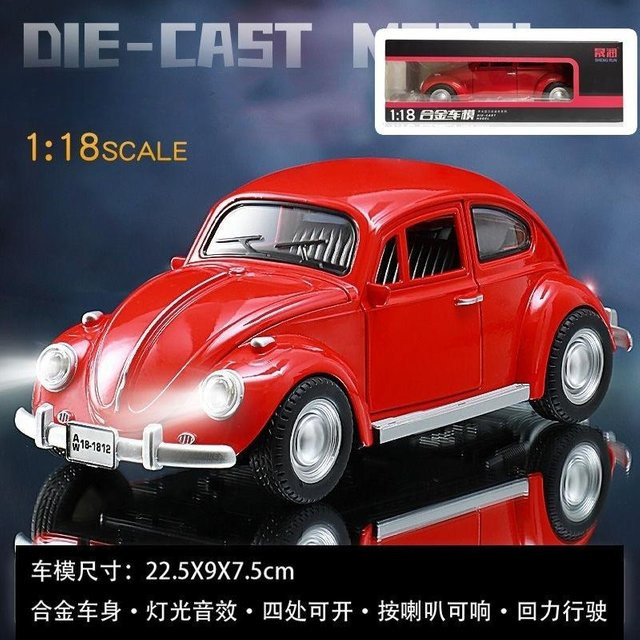 Linyi toy car 1955 Käfer Oldtimer, Spielzeugauto, 1:18, mit Ton und Licht, ab 14 Jahren - Bild 1