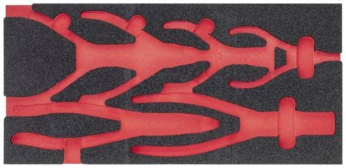 Vigour Weichschaumeinlage rot, B/T/H: 39,3 x 18,8 x 3,5 cm - Bild 1