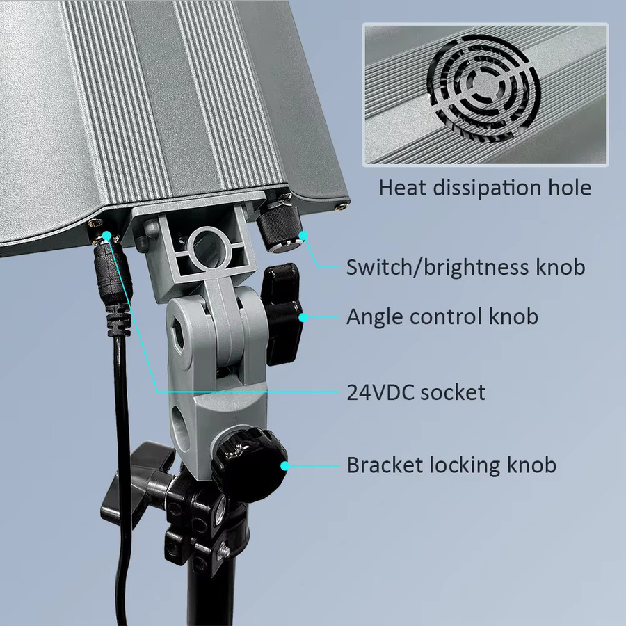 Yidoblo Ultradünnes Tragbares LED-Fülllicht 70W Tageslicht 5800K mit 95+CRI für Fotostudio und Live-Shows - Bild 3