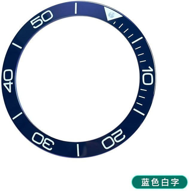 Longines Keramik-Lünetteneinsatz Ersatz, blue, Herrenuhr - Bild 1