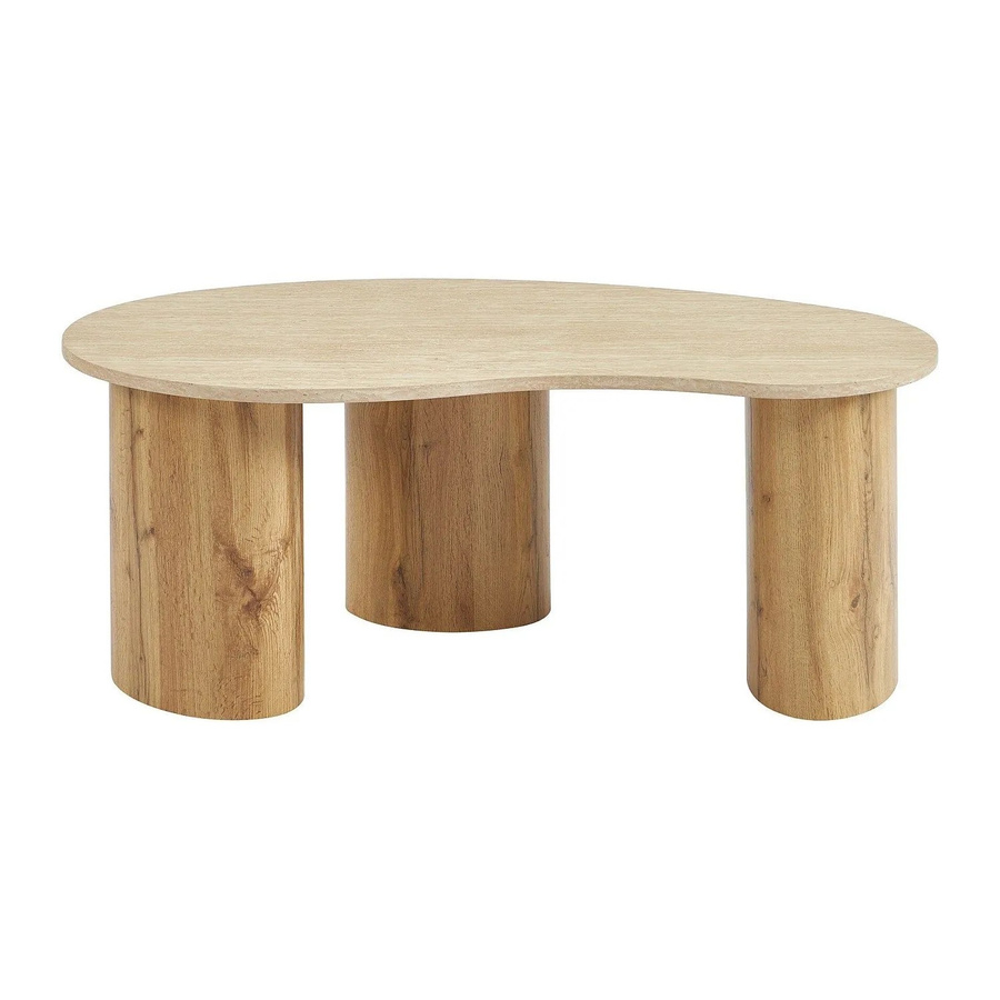Couchtisch Alozya von Vente-unique in Beige, rechteckiges Design aus MDF, Breite: 120 cm, Tiefe: 60 cm, Höhe: 45 cm - Bild 2
