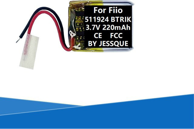 Fiio 511924 Ersatzbatterie mit 220 mAh für BTR1K HIFI Bluetooth Audio Receiver in Silber - Bild 1