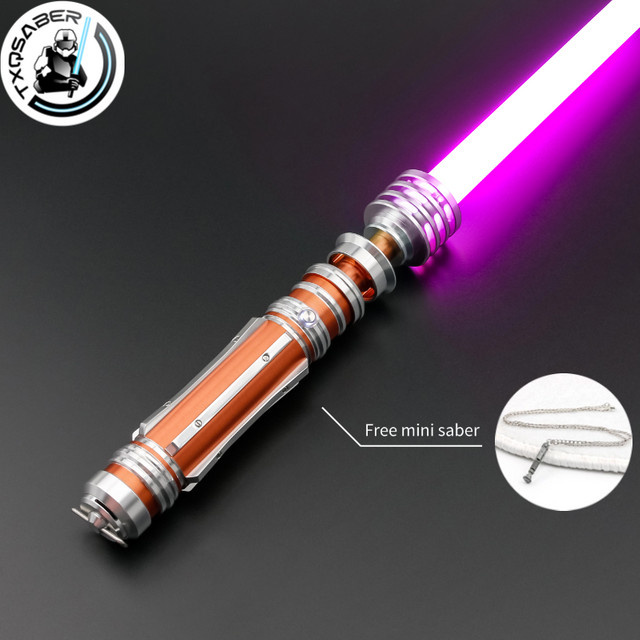 TXQSABER Leia Organa Solo NeoPixel Lichtschwert-Kollektion, Metallgriff, Gestensteuerung, Blaster, Force Smooth Swing, Spielzeug - Bild 1