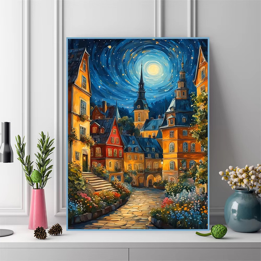 Evershine DIY Diamantmalerei Set mit Cartoon Motiv und quadratischen Steinen in Multicolour, Wanddeko B: 30,0 cm, H: 20,0 cm - Bild 3