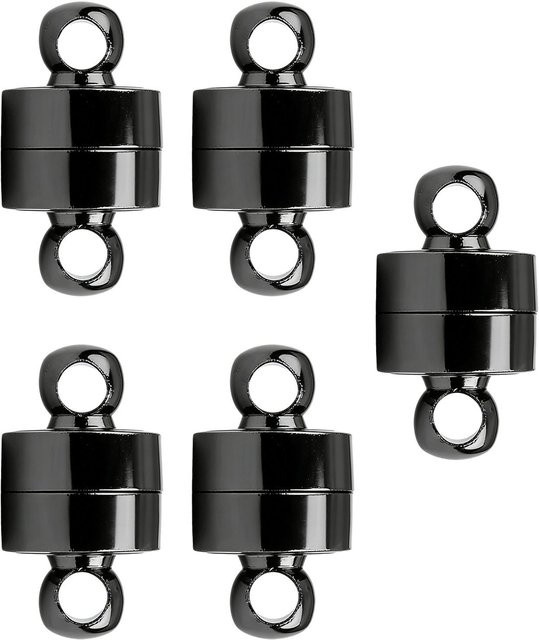 Schmuckverschlüsse Magnet, Kupfer, Silber, black, 10 Stück - Bild 1