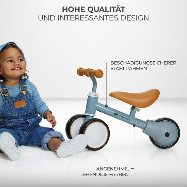 Kinderkraft Mini-Laufrad CUTIE, Laufrad, ab 1 Jahr, Blau - Bild 1