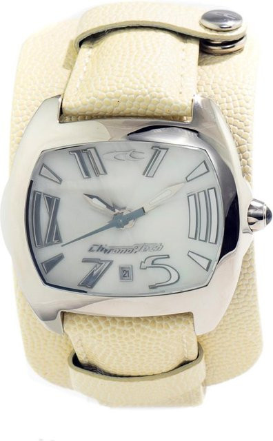 CHRONOTECH Armbanduhr, Quarz, Edelstahl, Weiß, Herren - Bild 1