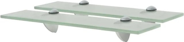 vidaXL Schweberegale aus gehärtetem Sicherheitsglas, 2er Set, transparent, B: 40 cm, T: 20 cm, H: 0,8 cm - Bild 1