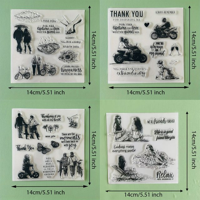 Wiederverwendbarer transparenter Silikon-Gummi-Stempel für DIY-Scrapbooking, Kartenherstellung und Dekorationshandwerk - Bild 1