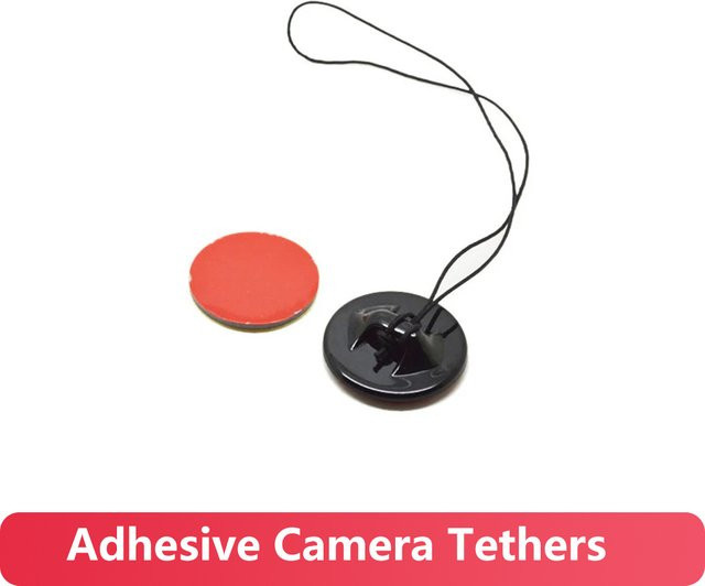 Klebendes Anti-Verlust Sicherheitsband für GoPro Hero 13 12 11 10 9, Insta360 und DJI OSMO Action 6 5 4 als Helmhalterung Lanyard in Schwarz - Bild 1
