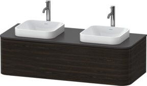 Duravit Waschtischunterschrank Happy D.2 Plus in Nussbaum gebürstet mit 1 Auszug, B/T: 130 x 55 cm - Bild 1