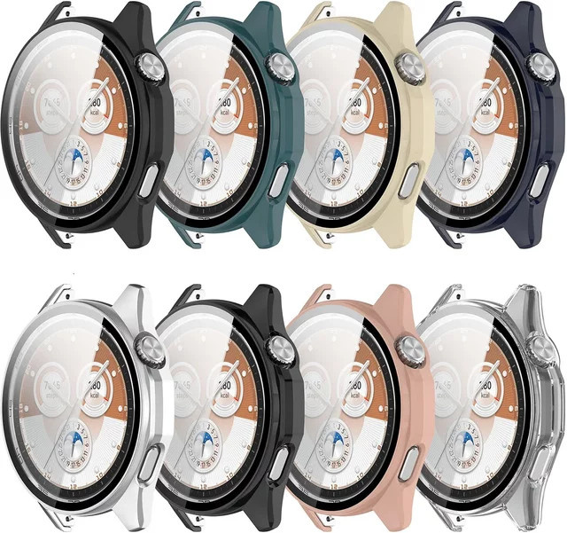 PC-Displayschutzfolie aus gehärtetem Glas für Huawei Watch GT6 46 mm in Schwarz - Bild 1