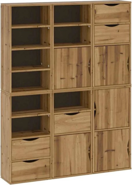 6er Set vidaXL ODDA Beistellschränke aus Massivholz Kiefer in Braun, B/T/H: 40 x 24 x 79 cm - Bild 1