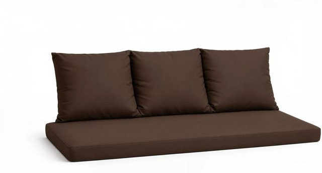 Setgarden Mix Bench Kissen Set für 3-Sitzer Bänke, Braun, B/T: 140 x 50 cm und 2x B/T: 50 x 56 cm - Bild 1