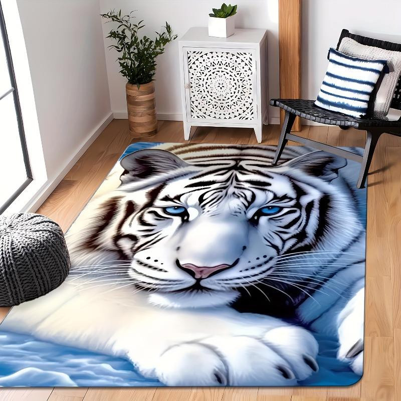 Living Need F Teppich im Tiger-Design, modern und waschbar, Multicolour, B/T: 60 x 40 cm - Bild 2