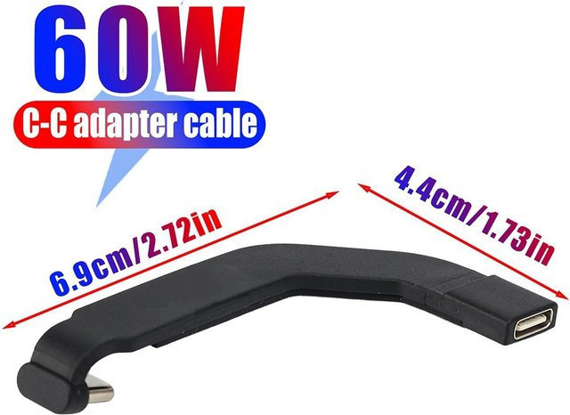 Universeller USB-C-Adapter für schnelles Laden und stabile Signalübertragung in Schwarz für iPhone, Samsung und iPad - Bild 1