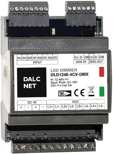 Dalcnet DLD1248-4CV-DMX Dimmer 4-Kanal in Grau - Bild 1