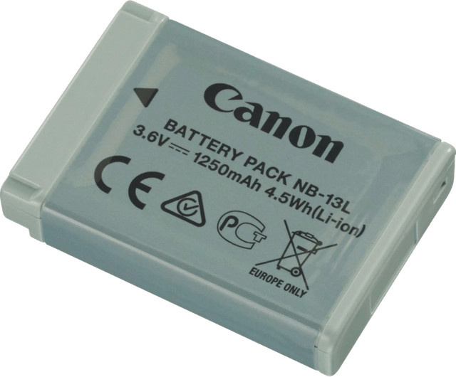 Canon NB-13L Li-Ion Akku mit 1250 mAh in Grau für PowerShot G1, G5, G7, G9, SX620, SX720, SX730 und SX740 - Bild 1