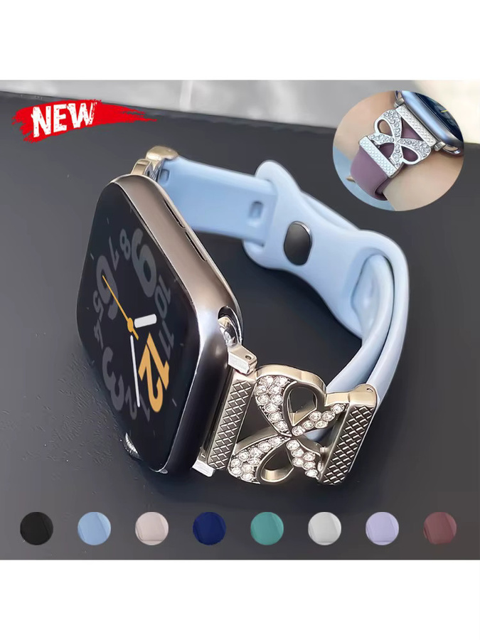 OAKCHARM Uhrenarmband Metall, Silikon, Silber, Unisex - Bild 5