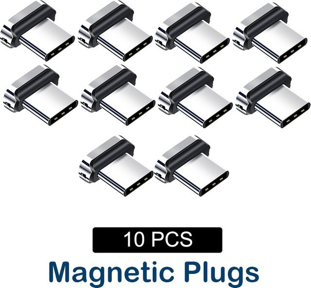10er Set Fonken Magnetische Stecker Adapter für USB-C und Micro-USB für Android-Geräte - Bild 1