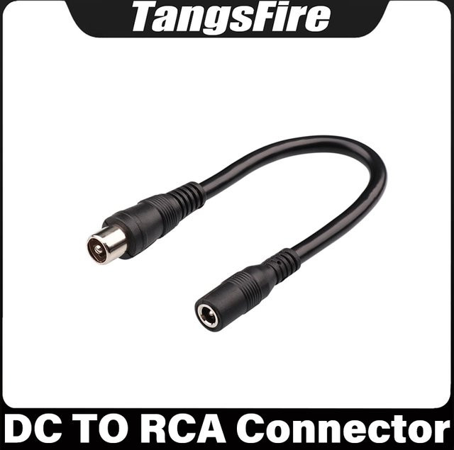 DC 5,5 mm auf RCA 10 mm Verbindungskabeladapter in Schwarz für Elektroroller, Fahrrad und Balance-Car - Bild 1