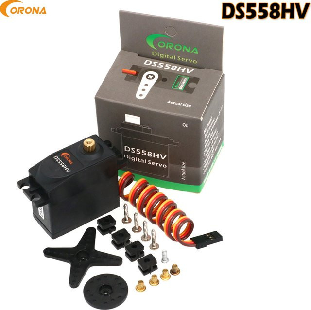 Corona DS558HV Digital Metal Gear Standard Servo, 4-teiliges Set, Metall, Schwarz - Bild 1