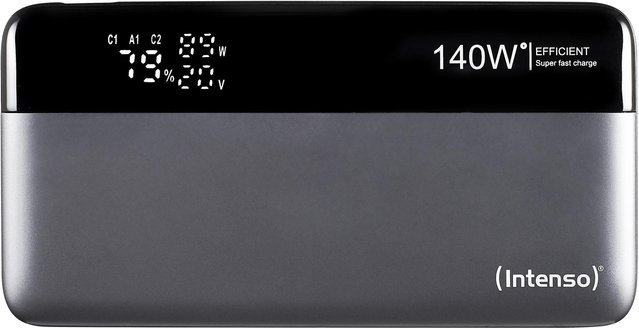 Intenso Powerbank HE25000 mit 25000 mAh, Quick Charge, USB-A und USB-C, Grau - Bild 1