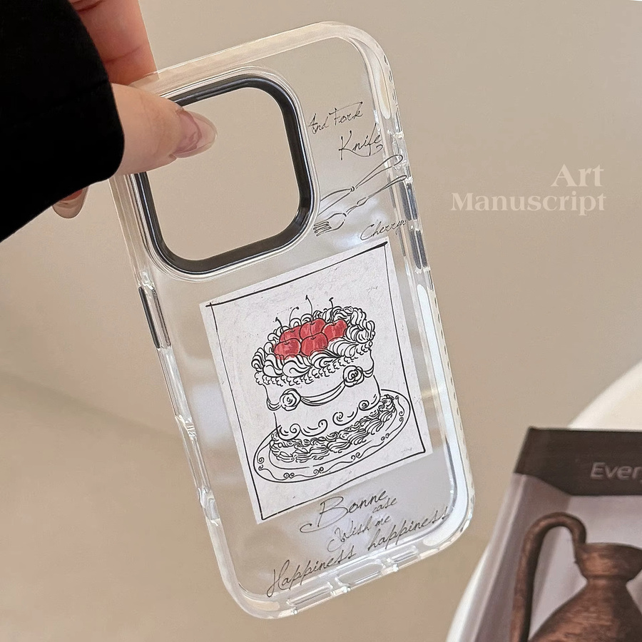 Transparente MUQGEW Handyhülle mit Graffiti-Muster für iPhone 12 bis iPhone 16 Pro Max, stoßfeste Schutzhülle - Bild 2
