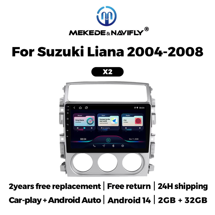 MEKEDE Android 15 Autoradio Stereoanlage für Suzuki LIANA 2004-2008 mit kabellosem Carplay, WIFI und Bluetooth - Bild 2
