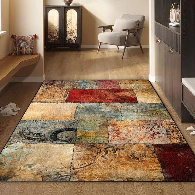 Karpetti Teppich für Wohnzimmer und Schlafzimmer, modern, flanell, waschbar und rutschfest, Mehrfarbig, B: 160 cm, T: 80 cm - Bild 1