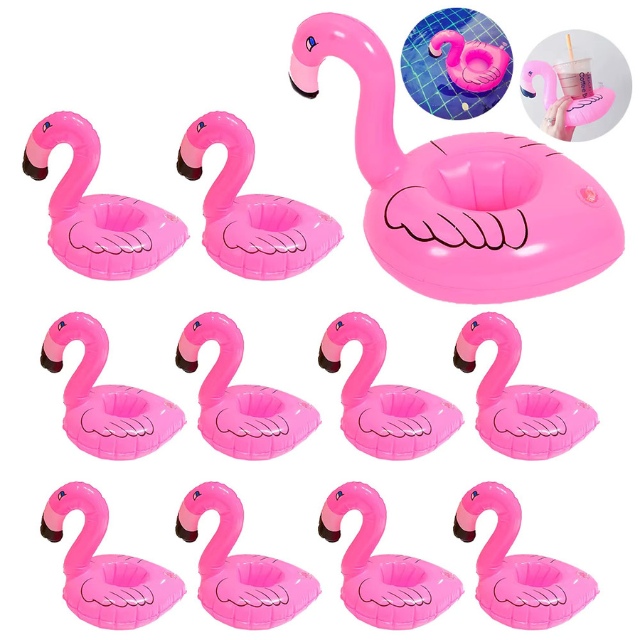 APWIKOGER Flamingo Getränkehalter aus PVC in Pink als Party-Deko für Pool und Schwimmbad - Bild 2