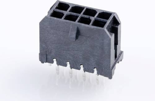 Molex Einbau-Stiftleiste Standard 8-polig in Schwarz mit Goldkontakten Rastermaß 3mm - Bild 1