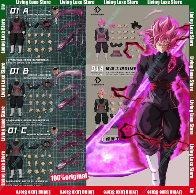 Bandai Dragon Ball Black Goku Zamas Actionfigur, 1/12 Maßstab, ab 14 Jahren - Bild 1
