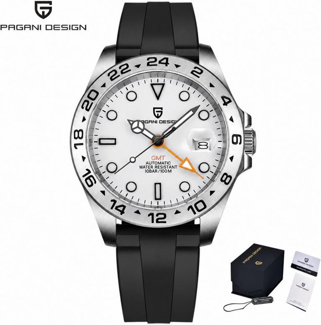 PAGANI DESIGN GMT Armbanduhr, Automatik, Edelstahl, Saphirglas, Herren - Bild 1