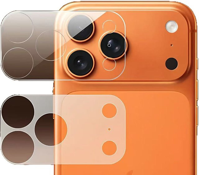 2er-Set Objektiv-Schutzfolien für iPhone 17 Pro Max, 17 Pro und 17 Air, Matte Oberfläche, Transparent, Kratzschutz für die Rückkamera - Bild 1