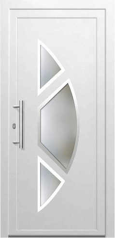 KNOCK Kunststoff-Haustür EUROPA in Weiß mit Glaseinsatz, modern, linksanschlagend, Höhe: 200,0 cm, Breite: 100,0 cm - Bild 1