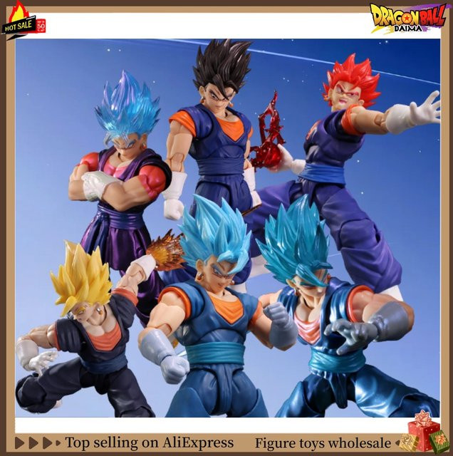 Bandai Dragon Ball SHF Super Saiyan SSJ Vegito Goku Vegeta Actionfigur - Bild 1