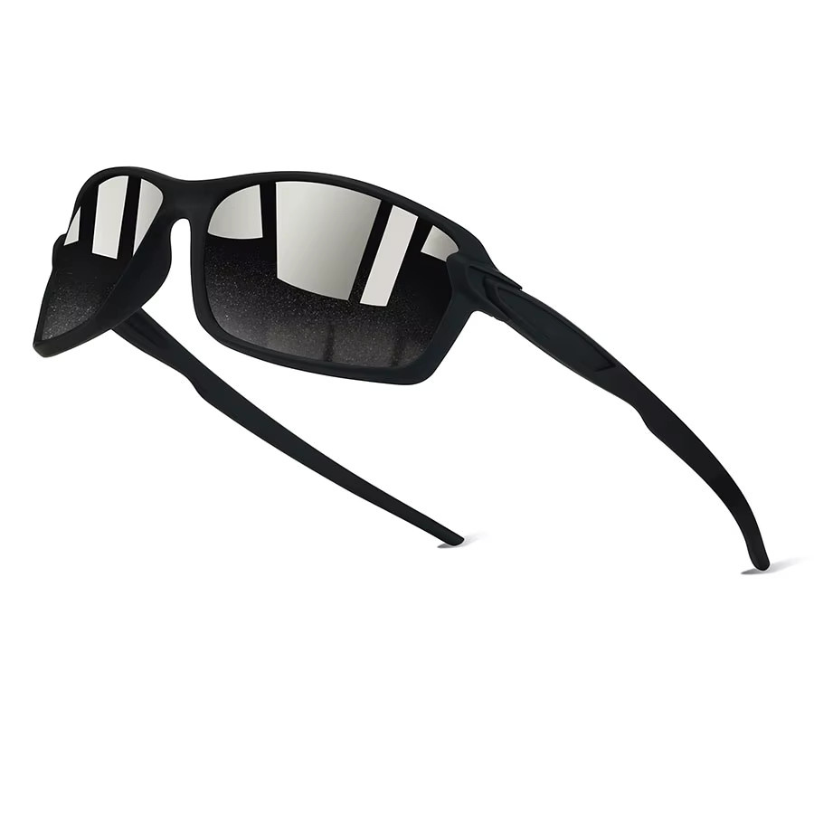 WSZ Sportsonnenbrille Unisex, Vollrand, Wrap, Kunststoff, Schwarz - Bild 1