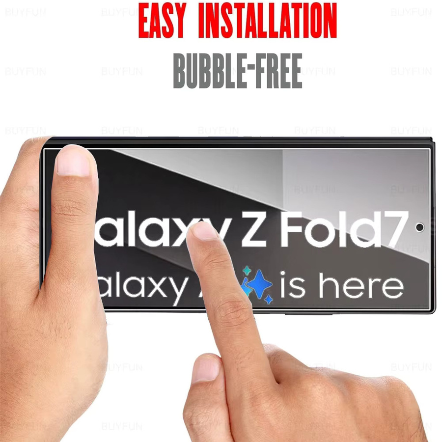 Samsung Galaxy Z Fold 7 und Z Fold 6 5G Displayschutzfolie aus gehärtetem Glas, 2 Stück, transparent - Bild 6