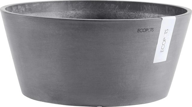 Ecopots Pflanzschale Frankfurt Blumentopf rund Grau Durchmesser: 41 cm - Bild 1