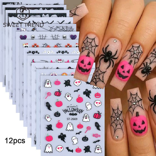 SWEET TREND Nagelaufkleber Halloween, 12 Stück, Unisex - Bild 1