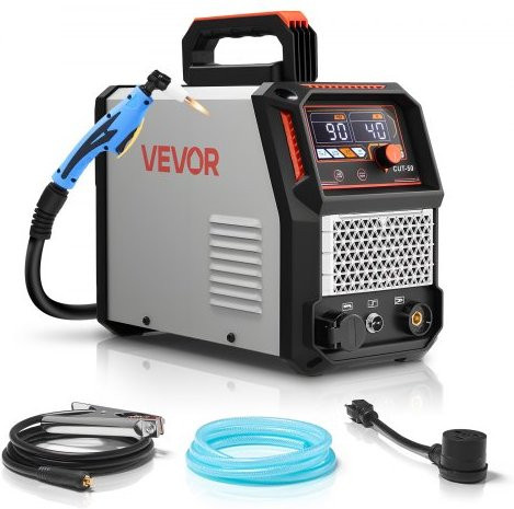 VEVOR Plasmaschneider 50A mit Digitalanzeige, IGBT Inverter-Schneidemaschine in Grau mit 2T/4T-Funktion und einstellbarer PA/PT-Zeit - Bild 1