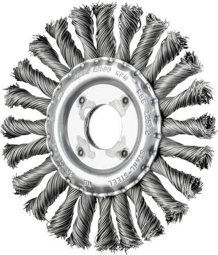 PFERD COMBITWIST Rundbürste gezopft für Winkelschleifer, Durchmesser: 125 mm, Bohrung: 22,2 mm, Drahtstärke: 0,50 mm, Farbe: Silber - Bild 1