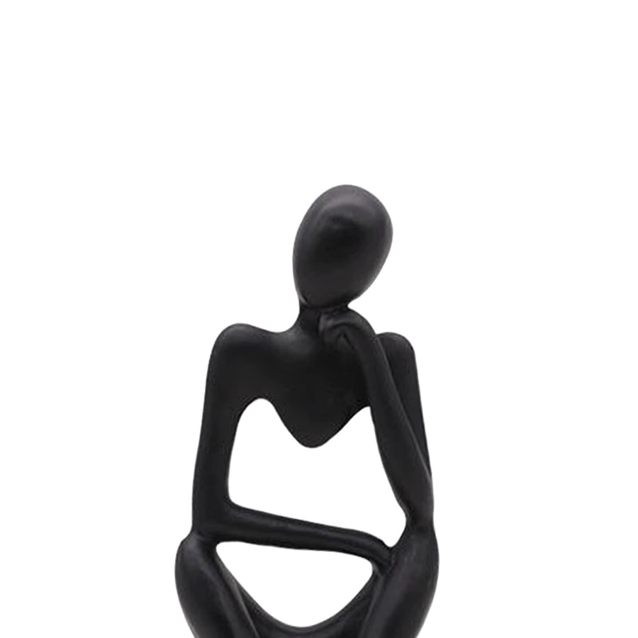 Kesoto Moderne Abstrakte Skulptur Denker Figur aus Harz in Weiß für Home Office und Desktop-Dekoration - Bild 3