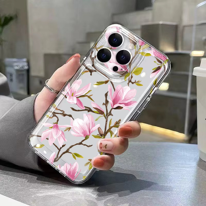 Handyhülle mit Magnolienblüten-Muster für Xiaomi Redmi Note 14 4G, 13, 12 Pro Plus, 12S, 11, 10, 14C, 13C in Multicolour - Bild 3