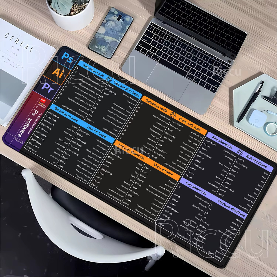Riccu Gaming-Mauspad und Schreibtischunterlage mit HD-Druck in Multicolour - Bild 2