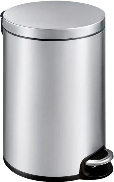 PROREGAL Treteimer aus Edelstahl in Silber mit leise schließendem Deckel und Kunststoffinneneimer, 20 Liter, H x B x T: 45,5 x 29,2 x 36,6 cm - Bild 1