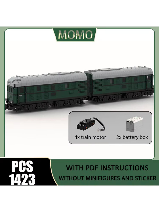 Moc DB-Baureihe V188, Eisenbahn-Zugmodell, Bausteine, Konstruktionsspielzeug - Bild 5