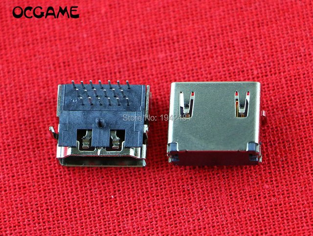 10er Set OCGAME HDMI-Buchsen Interface Stecker für Playstation 3 2000 2500 und PS3 Slim CECH-2000 in Silber - Bild 1