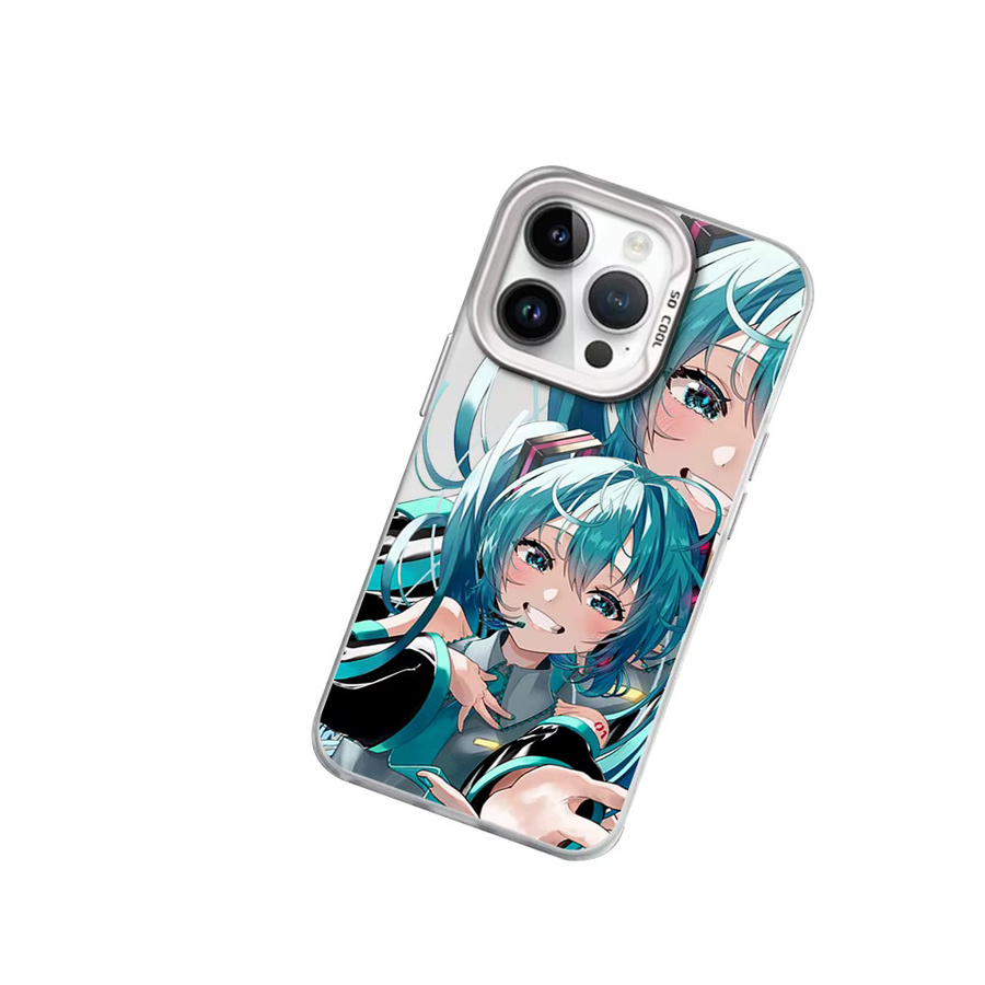 Kawaii Hatsune Miku Handyhülle für iPhone 12 13 14 15 16 Pro Max Plus – Niedrige Anime Schutzhülle in Multicolour - Bild 5
